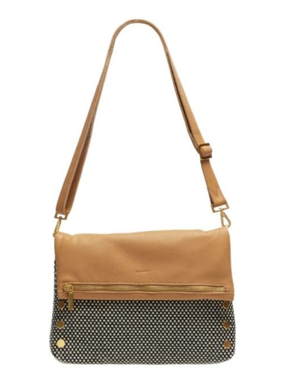 Hammitt VIP Large Crossbody Clutch, California Weekend Pattern and Brushed  Gold